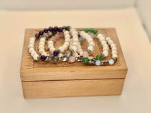 Load image into Gallery viewer, Lava and Opalite Bracelet 8mm