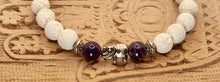 Load image into Gallery viewer, Lava and Amethyst Bracelet 8mm