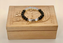 Load image into Gallery viewer, Lava and Opalite Bracelet 8mm