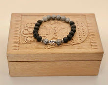 Load image into Gallery viewer, Lava and Crazy Lace Jasper Bracelet 8mm