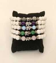 Load image into Gallery viewer, Lava and Amethyst Bracelet 8mm