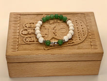 Load image into Gallery viewer, Lava and Aventurine Bracelet 8mm